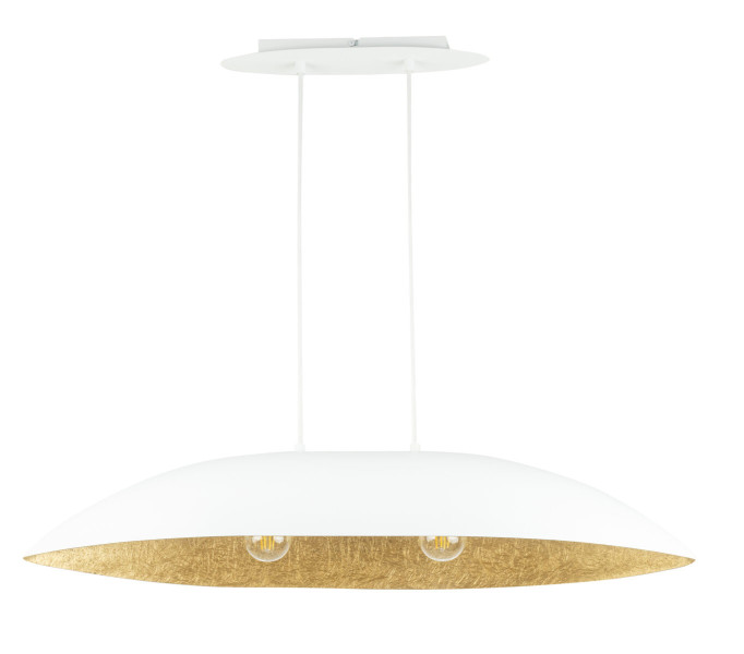 Lampa wisząca biało-złota Gondola 2xE27x15W wym: 90x84x25 cm Sigma Lighting 837843