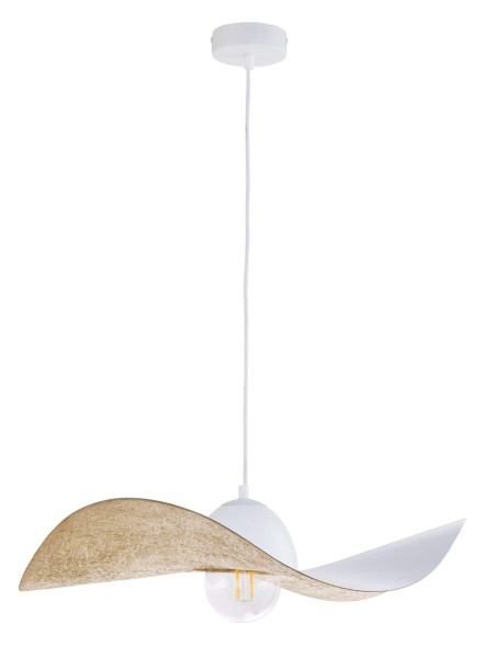 Lampa wisząca biało-złota Kapello 1xE27x15W wym: 80x55x55 cm Sigma Lighting 841903