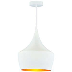 Lampa wisząca biało-złota MODERN 1xE27x20W wym: 150x30x25 cm Polux 852698 Lampa wisząca biało-złota MODERN 1xE27x20W wym: 150x30x25 cm Polux 852698