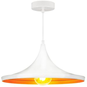 Lampa wisząca biało-złota MODERN 1xE27x20W wym: 150x36x36 cm Polux 852087 Lampa wisząca biało-złota MODERN 1xE27x20W wym: 150x36x36 cm Polux 852087