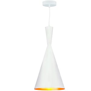 Lampa wisząca biało-złota MODERN 1xE27x20W wym: 150x38x19 cm Polux 851963 Lampa wisząca biało-złota MODERN 1xE27x20W wym: 150x38x19 cm Polux 851963
