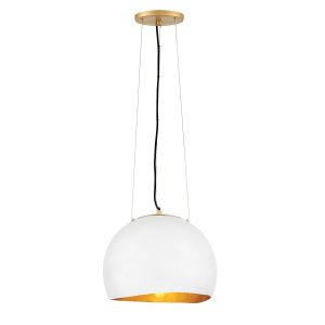 Lampa wisząca biało-złota Nula 1xE27x100W Quintiesse 849202 Lampa wisząca biało-złota Nula 1xE27x100W Quintiesse 849202