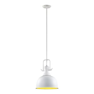 Lampa wisząca biało-żółta Laredo 1xE27x60W wym: 126×32,5×32,5 cm Italux 856551 Lampa wisząca biało-żółta Laredo 1xE27x60W wym: 126×32,5×32,5 cm Italux 856551
