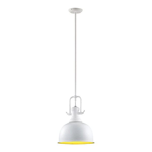 Lampa wisząca biało-żółta Laredo 1xE27x60W wym: 126x32,5x32,5 cm Italux 856551