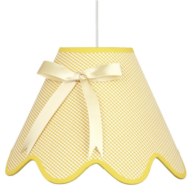 Lampa wisząca biało-żółta LOLA 1xE27x60W wym: 90x40x40 cm Candellux 924252