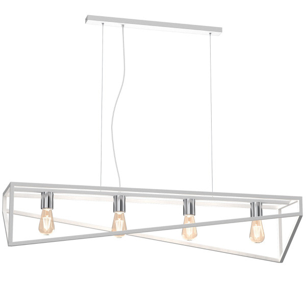 Lampa wisząca biały mat-chromowana Gote 4xE27x15W Luminex 847395