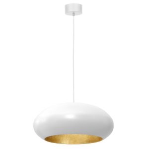 Lampa wisząca biały mat-złota Compo 1xE27x15W wym: 120x50x50 cm Luminex 847385 Lampa wisząca biały mat-złota Compo 1xE27x15W wym: 120x50x50 cm Luminex 847385