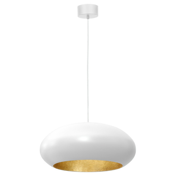 Lampa wisząca biały mat-złota Compo 1xE27x15W wym: 120x50x50 cm Luminex 847385