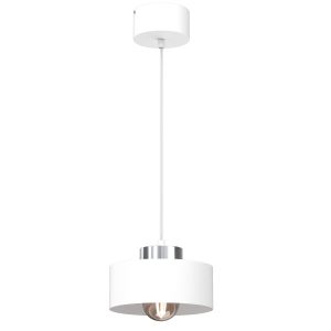 Lampa wisząca biały matowa-chromowana Marti 1xE27x15W Luminex 847456 Lampa wisząca biały matowa-chromowana Marti 1xE27x15W Luminex 847456