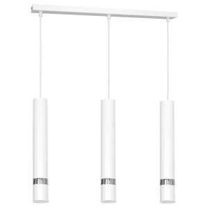 Lampa wisząca biały matowa-chromowana Reno 3xGU10x8W Luminex 846614 Lampa wisząca biały matowa-chromowana Reno 3xGU10x8W Luminex 846614