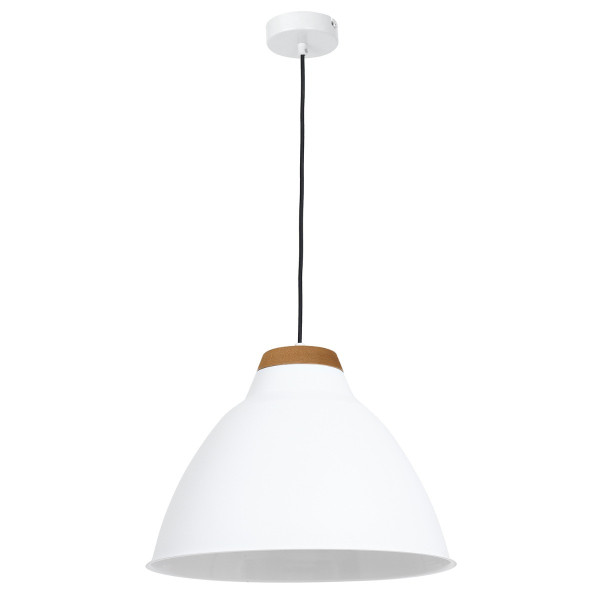 Lampa wisząca biały matowa-jasne drewno Skal 1xE27x15W Luminex 847958