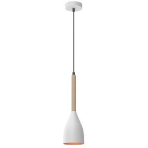Lampa wisząca biały matowa-jasne drewno-złota Muza 1xE27x15W Luminex 845739 Lampa wisząca biały matowa-jasne drewno-złota Muza 1xE27x15W Luminex 845739