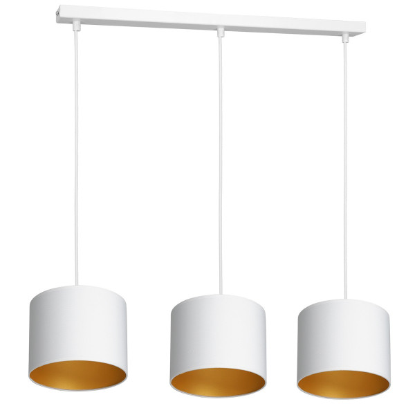 Lampa wisząca biały matowa-złota Arden 3xE27x15W wym: 110x75x18 cm Luminex 846169