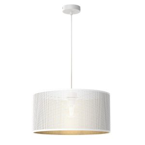 Lampa wisząca biały matowa-złota Loft shade 1xE27x15W Luminex 846291 Lampa wisząca biały matowa-złota Loft shade 1xE27x15W Luminex 846291