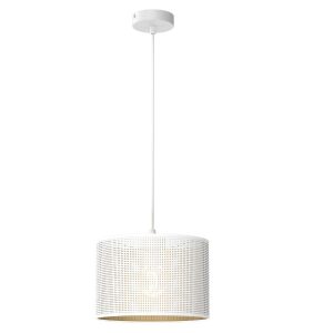 Lampa wisząca biały matowa-złota Loft shade 1xE27x15W Luminex 846594 Lampa wisząca biały matowa-złota Loft shade 1xE27x15W Luminex 846594