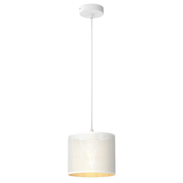 Lampa wisząca biały matowa-złota Loft shade 1xE27x15W Luminex 846238