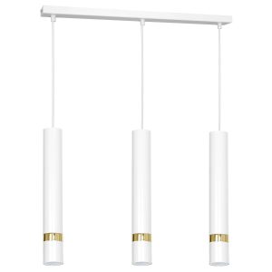 Lampa wisząca biały matowa-złota Reno 3xGU10x8W wym: 110x60x6 cm Luminex 846514 Lampa wisząca biały matowa-złota Reno 3xGU10x8W wym: 110x60x6 cm Luminex 846514