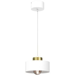 Lampa wisząca biały matowa-złoty połysk Marti 1xE27x15W Luminex 847492 Lampa wisząca biały matowa-złoty połysk Marti 1xE27x15W Luminex 847492