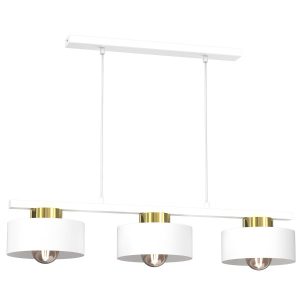Lampa wisząca biały matowa-złoty połysk Marti 3xE27x15W Luminex 847379 Lampa wisząca biały matowa-złoty połysk Marti 3xE27x15W Luminex 847379