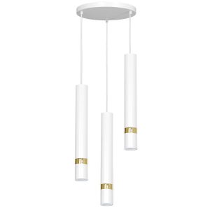 Lampa wisząca biały matowa-złoty połysk Reno 3xGU10x15W Luminex 845814 Lampa wisząca biały matowa-złoty połysk Reno 3xGU10x15W Luminex 845814