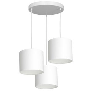 Lampa wisząca biały matowy Arden 3xE27x15W wym: 105x45x45 cm Luminex 845892 Lampa wisząca biały matowy Arden 3xE27x15W wym: 105x45x45 cm Luminex 845892