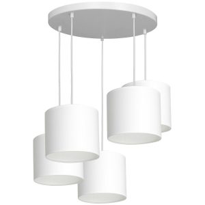 Lampa wisząca biały matowy Arden 5xE27x15W wym: 115x58x58 cm Luminex 846441 Lampa wisząca biały matowy Arden 5xE27x15W wym: 115x58x58 cm Luminex 846441