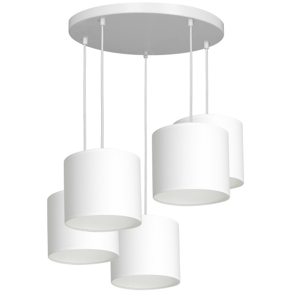 Lampa wisząca biały matowy Arden 5xE27x15W wym: 115x58x58 cm Luminex 846441