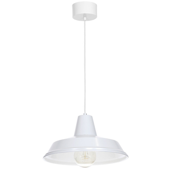 Lampa wisząca biały matowy Class 1xE27x15W wym: 120x36x36 cm Luminex 847489