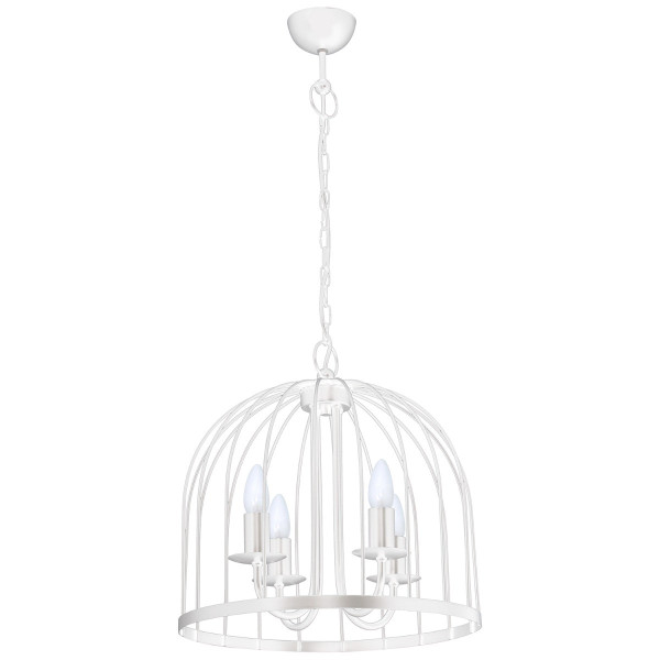 Lampa wisząca biały matowy Single 4xE14x15W wym: 90x39x39 cm Luminex 845161