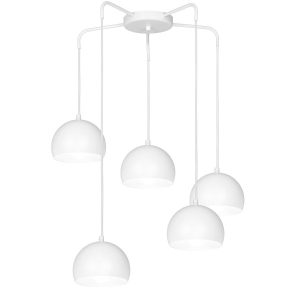 Lampa wisząca biały matowy Sool 5xE27x15W wym: 110x59x59 cm Luminex 853962