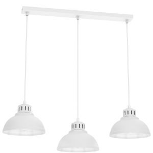 Lampa wisząca biały matowy Sven 3xE27x15W wym: 110x75x21 cm Luminex 846384