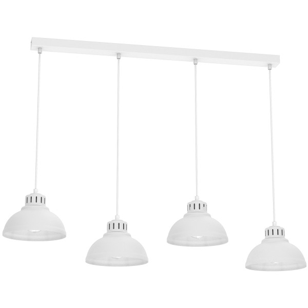 Lampa wisząca biały matowy Sven 4xE27x15W wym: 110x105x21 cm Luminex 846063