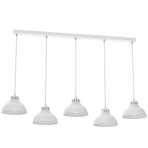 Lampa wisząca biały matowy Sven 5xE27x15W wym: 110x125x21 cm Luminex 846570