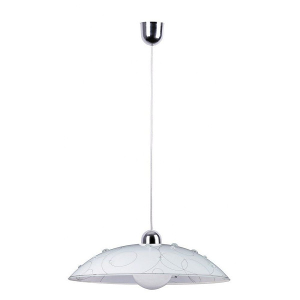 Lampa wisząca biały wzorzysty Jolly 1xE27x60W wym: 90x40x40 cm Rabalux 952556