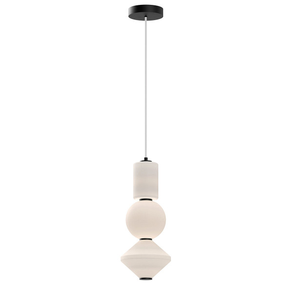 Lampa wisząca BIJOU matowy opal-matowy czarny LED 1x20W 1060lm Alora Mood 836203