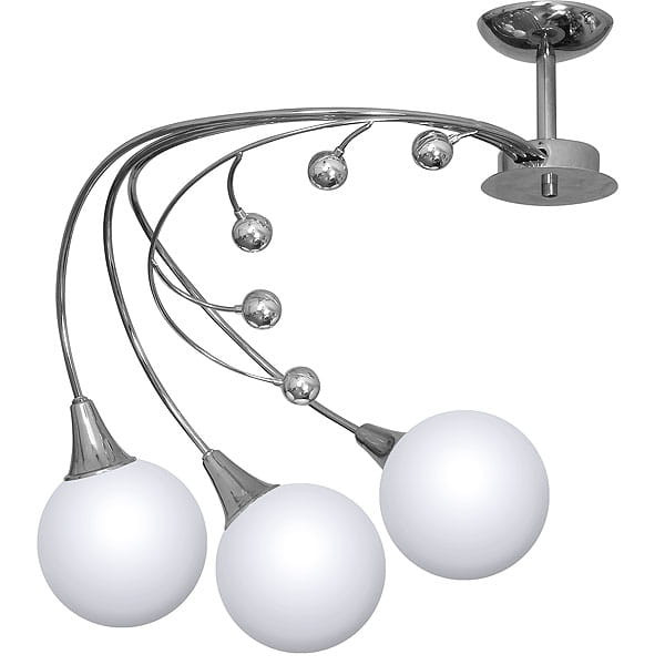 Lampa wisząca BILA chromowana biała 3xE14x40W wym:50x50x50cm IP20 Aldex 1029959
