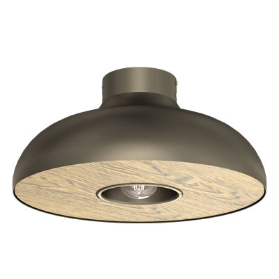 Lampa wisząca Bilbao tytanowe złoto-ciemne drewno 1xE27x15W IP20 Luminex 1030349