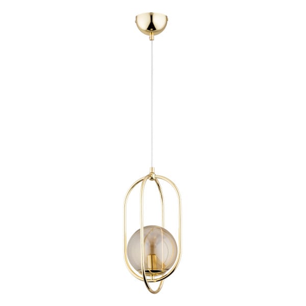 Lampa wisząca BINAR złoto-bursztynowy 1xE14x10W IP20 Alfa 986266