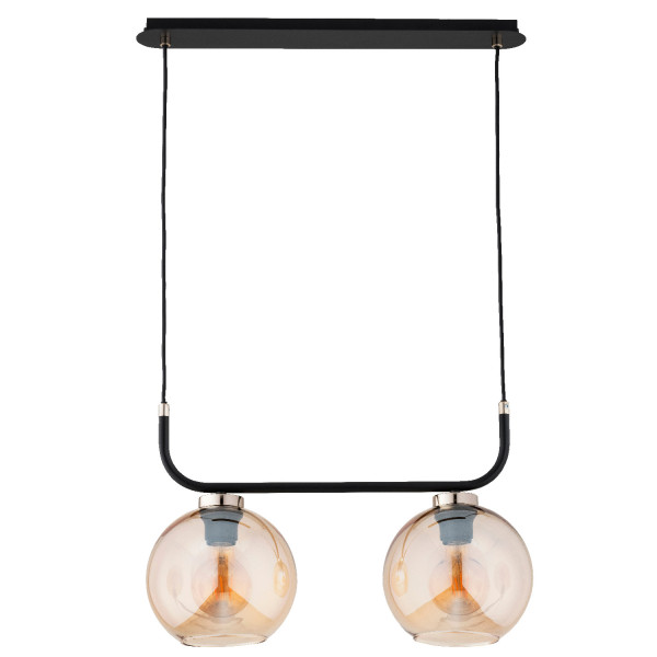 Lampa wisząca BINARY czarno-bursztynowy-złota 2xE27x15W IP20 Alfa 984935