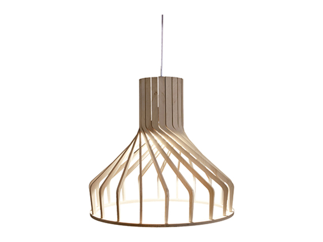 Lampa wisząca Bio ze sklejki beżowa 31831