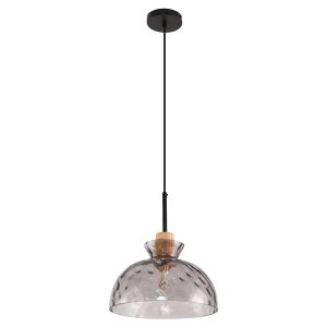 Lampa wisząca Bjorn szklana grafitowa 190817