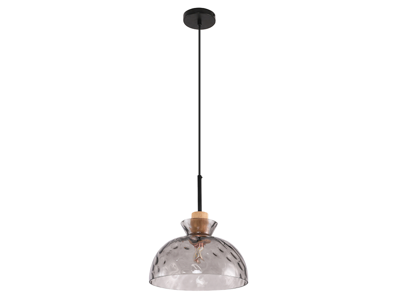 Lampa wisząca Bjorn szklana grafitowa 190817