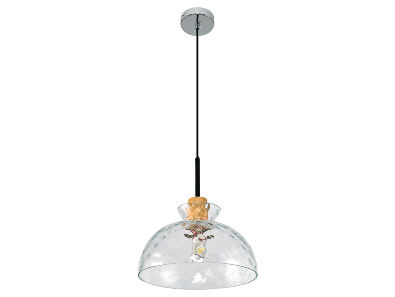 Lampa wisząca Bjorn szklana transparentna 190816