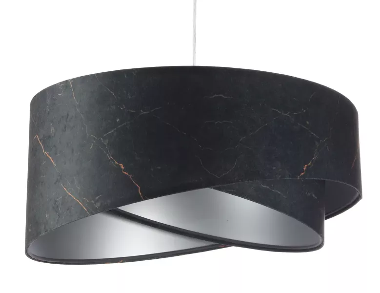 Lampa wisząca BLACK MARBLE czarna/srebrna 381745