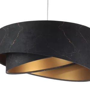 Lampa wisząca BLACK MARBLE czarna/złota 381746
