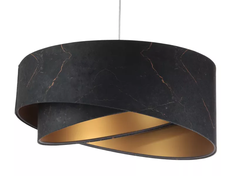 Lampa wisząca BLACK MARBLE czarna/złota 381746