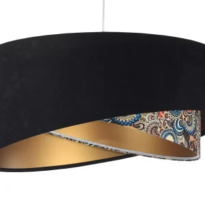 Lampa wisząca BLACK PATTERN czarna/złota 432636