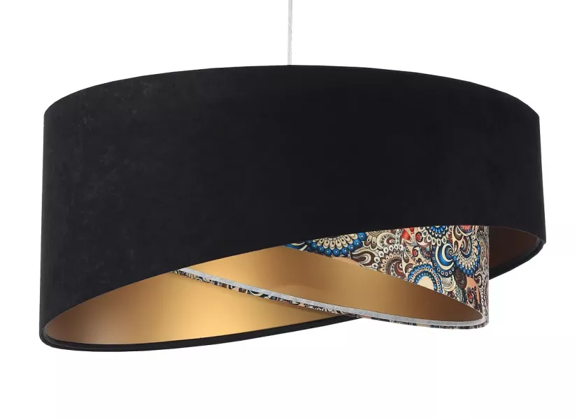 Lampa wisząca BLACK PATTERN czarna/złota 432636