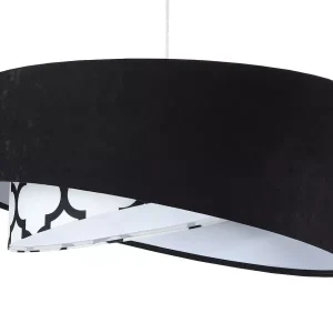 Lampa wisząca BLACK VELVET czarna/biała 391381