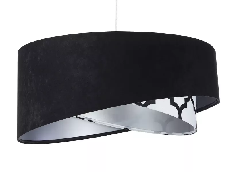 Lampa wisząca BLACK VELVET czarna/srebrna 391449